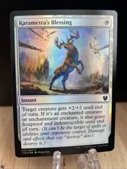 MTG Karametra's Blessing FOIL #026/254 Theros Beyond Death Common THB NM/M - Image 1