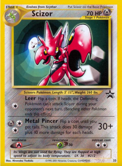 Scizor 33/53 Wotc Promo Regular Vintage Pokemon Card - Image 1