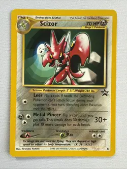 Scizor 33/53 Wotc Promo Regular Vintage Pokemon Card - Image 2