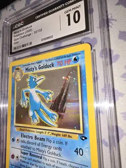 Pokemon Misty's Golduck 12/132 Gym Challenge Holo CGC 10 GemMint WOTC Vintage - Image 3