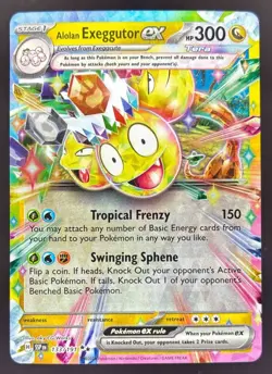 2024 Pokemon Gaming SV Surging Sparks SSP EN Alolan Exeggutor Ex #133/191 HOLO - Image 1