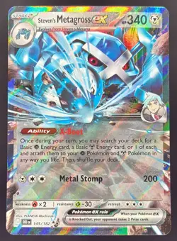 2025 Pokemon Gaming SV Destined Rivals - DRI EN Steven's Metagross ex #145/182 - Image 1