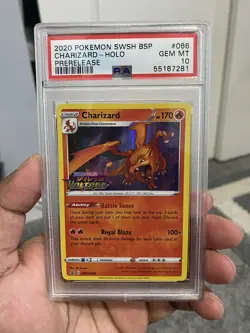 2020 Pokemon Vivid Voltage Prerelease Promo Charizard SWSH066 PSA 10 GEM MINT - Image 2