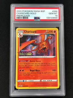 Pokemon 2020 Charizard Holo SWSH066 #066 PSA 10 - Image 1