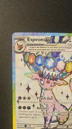 Pokemon TCG Espeon Ex 175 Full Art Prismatic Evolutions Black Star Promo - Image 2