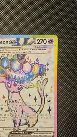 Pokemon TCG Espeon Ex 175 Full Art Prismatic Evolutions Black Star Promo - Image 3