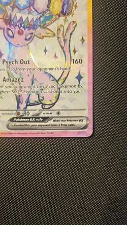 Pokemon TCG Espeon Ex 175 Full Art Prismatic Evolutions Black Star Promo - Image 4