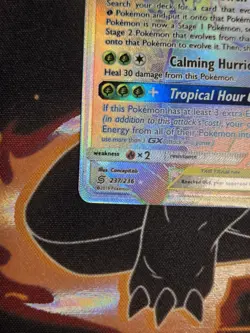 Pokemon Rowlet & Alolan Exeggutor GX Full Art Secret Rare TAG TEAM 237/236 Holo - Image 3