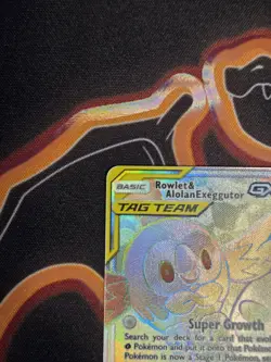 Pokemon Rowlet & Alolan Exeggutor GX Full Art Secret Rare TAG TEAM 237/236 Holo - Image 5