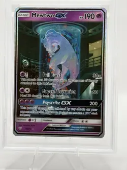 2017 POKEMON SUN & MOON SHINING LEGENDS SECRET #78 MEWTWO GX PSA 8 - Image 3