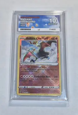 Pokemon TCG Radiant Charizard Crown Zenith Holo Card 020/159 Ace 10 Gem Mint - Image 1