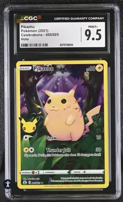 Pokemon Celebrations Pikachu 005/025 Holo CGC MINT 9.5 - Image 1