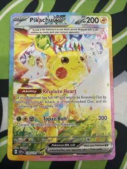 Pokemon Pikachu ex 238/191 Special Illustration Rare SIR Surging Sparks - Image 1