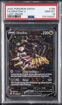 2022 POKEMON SWORD & SHIELD LOST ORIGIN #186 FULL ART/GIRATINA V PSA 10 - Image 1