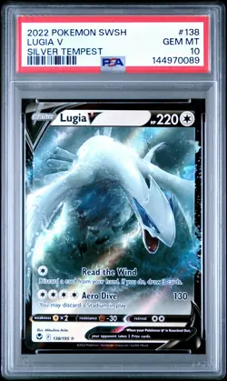 2022 POKEMON SWORD & SHIELD SILVER TEMPEST #138 LUGIA V PSA 10 - Image 1