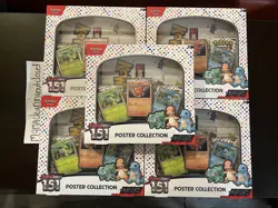 SEALED Lot of (5) Pokemon Scarlet & Violet 151 Poster Collection Box New - Image 1