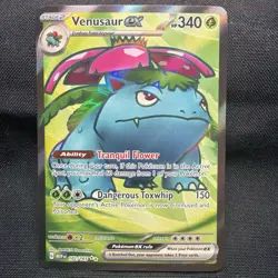 Pokemon 2023 Scarlet & Violet 151 Venusaur EX 182/165 Ultra Rare Full Art NM - Image 1