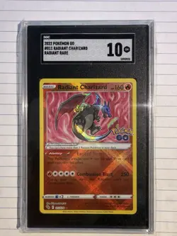 2022 Pokemon TCG Radiant Charizard - Pokemon GO! 11/78 Radiant Rare SGC 10 Mint - Image 1