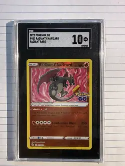 2022 Pokemon TCG Radiant Charizard - Pokemon GO! 11/78 Radiant Rare SGC 10 Mint - Image 3