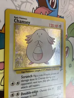 Pokemon TCG Chansey 3/130 Holo Original WOTC Base Set 2 1999-2000 MP/LP - Image 3