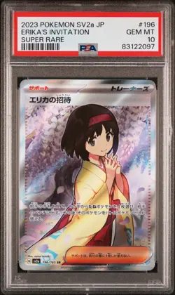 2023 Pokemon SV 151 Japanese Erika's Invitation Super Rare #196/165 PSA 10 - Image 1