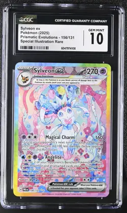 Pokemon Sylveon ex Prismatic Evolutions Special Illustration Rare #156 CGC 10 - Image 1