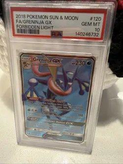 2018 POKEMON Greninja GX Forbidden Light Full Art 120/131 - PSA 10 Gem Mint - Image 3