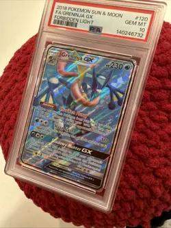 2018 POKEMON Greninja GX Forbidden Light Full Art 120/131 - PSA 10 Gem Mint - Image 5