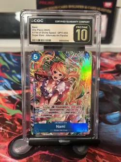 One Piece 2025 Nami OP11-054 Alternate Art SR OP11 GEM MINT PRISTINE 10 - Image 1