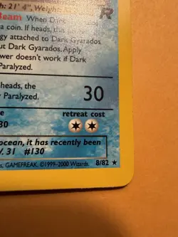 Pokemon TCG Dark Gyarados Holo Rare Card 8/82 Team Rocket - Image 5