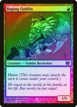Raging Goblin FOIL 9th Edition NM Red Common MAGIC THE GATHERING CARD ABUGames - Image 1