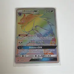 Pokemon Zoroark GX Secret Rare 77/73 Shining Legends Full Art Holo 210 HP Card - Image 1