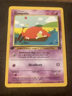 Slowpoke - 55/62 Fossil Pokemon - 1st Edition - Image 1