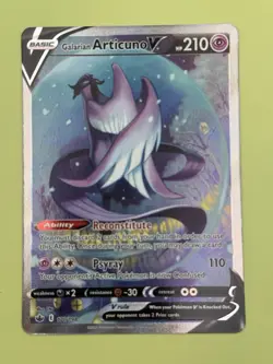 2021 Pokemon SWSH Chilling Reign Galarian Articuno V #170/198 - Image 3