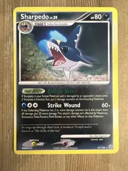 Pokemon TCG Sharpedo Secret Wonders 37/132 Regular Rare NM - Image 1