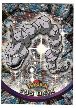 1999 TOPPS POKEMON - # 95 ONIX - EXMT-NRMT - BLUE LOGO - TV ANIMATION- LOOK !!! - Image 1
