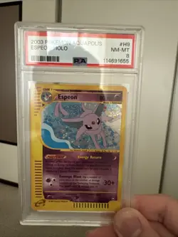 Pokemon Aquapolis Espeon H9/H32 Holo Rare PSA 8 NM-MT - Image 1