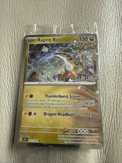 Raging Bolt Stellar Crown Bestbuy Promo Pokemon TCG Card STAMPED - Image 3