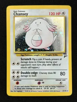 Pokemon TCG Base Set 2 Holo Chansey 3, Clefable 5, Clefairy 6 Lot SWIRLS/SPIRALS - Image 2