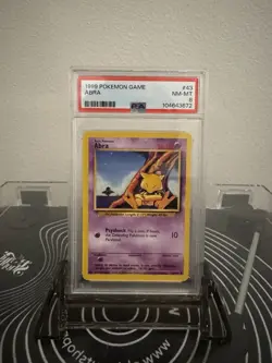 1999 POKEMON BASE SET UNLIMITED #43 ABRA PSA 8 - Image 1