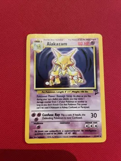Alakazam 1/102 Holo Rare Base Set 2 Pokemon Card WOTC | NM - Image 2
