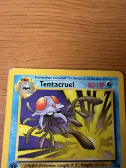 Tentacruel 44/62 1st First Edition Pokemon TCG Card Fossil - Image 3