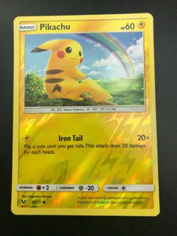 Pikachu 28/73 Reverse Holo SM Shining Legends Pokemon TCG Card NM 2017 - Image 1