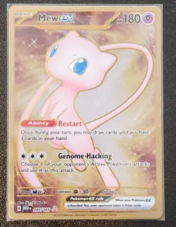 Pokemon TCG Gold Metal Mew Card 151 Collection Promo Printing Defect - Image 1