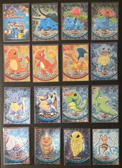 Pokemon Topps Series 1 Complete UK Print Silver Foil 90 Card Set NM-LP - Image 3