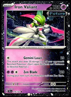 Pokemon TCG Iron Valiant 079/162 Temporal Forces Cosmos Holo Promo Card - LP - Image 1