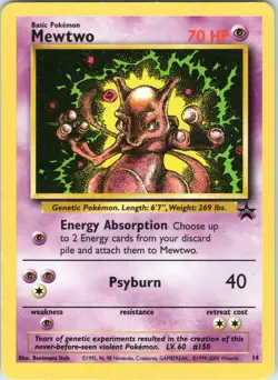 Pokemon Trading Card Mewtwo Strikes Back Promo Black Star #14 - Image 1