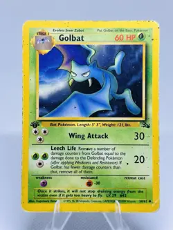Golbat 34/62 Uncommon Fossil 1st Edition Non Holo Pokemon Card - Image 1