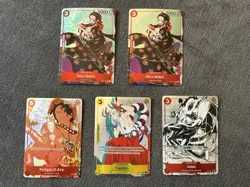 One Piece Card Game CCG 5x Gift Collection 2023 Cards Nico Robin Yamato Ace Etc. - Image 1