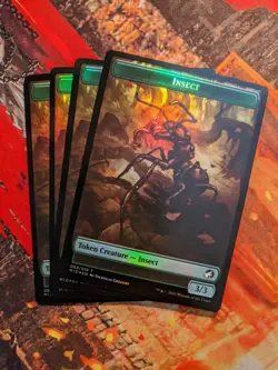 MTG Card: (4x) Insect // Zombie Double-sidedTOKEN (Innistrad: Midnight Hunt)FOIL - Image 1